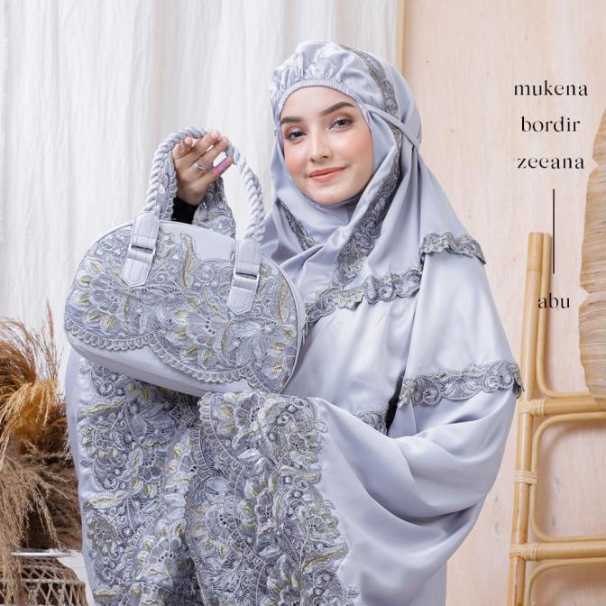 Mukena Dewasa Bordir Zeeana Abu