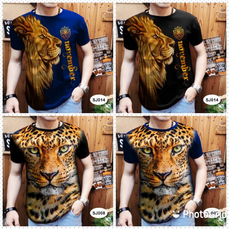 Kaos Cowok Kaos Pria Baju Cowok Baju pria distro keren murah terbaru motif Macan