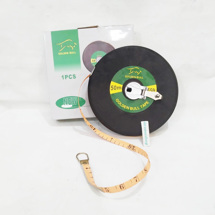 Meteran Alat Ukur Measuring Tape tanah putar 50m 50 m meter dramashop