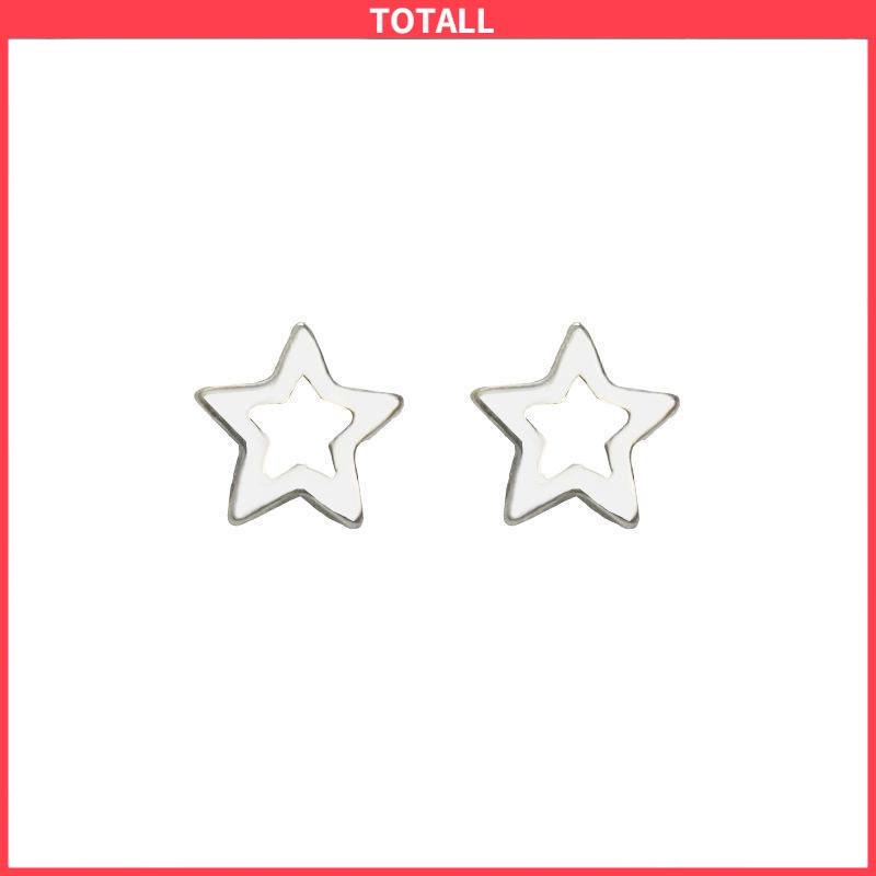 COD Mini S925 Cinta Bintang Anting Sederhana Fashion Anting-Anting Perhiasan Wanita Anting-Totall