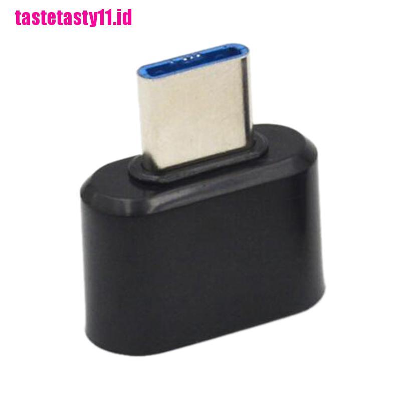 2 Pcs Adaptor Konverter Data USB Tipe C Male Ke USB 2.0 Female OTG