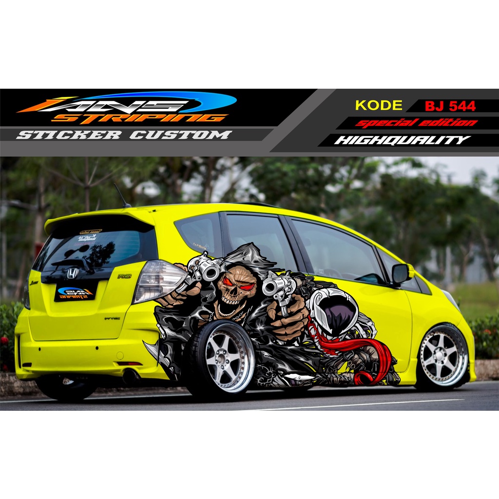 DECAL STICKER MOBIL JAZZ BRIO AGYA SIGRA YARIS SWIFT / STICKER VARIASI MOBIL VENOM /