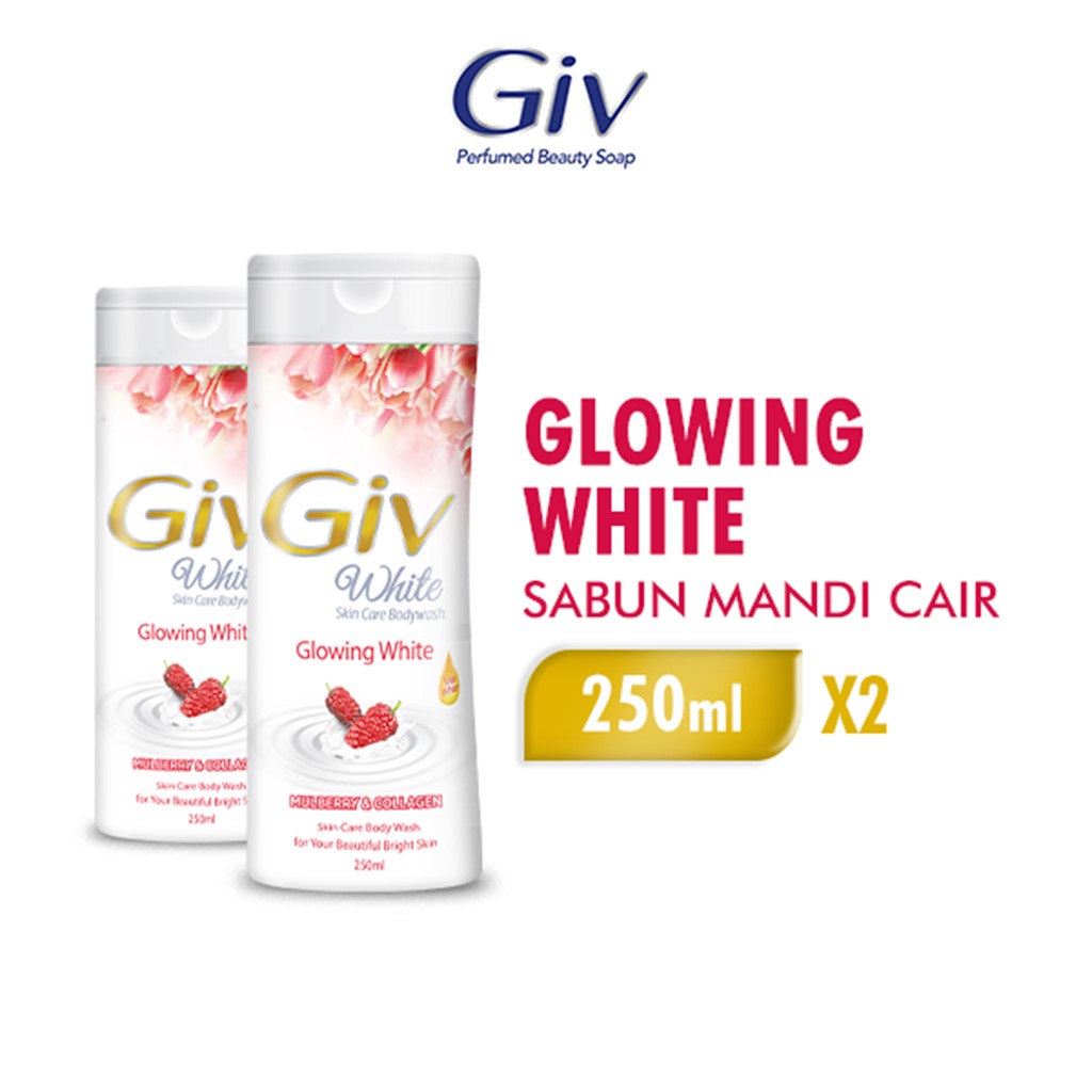 GIV White Sabun Mandi Cair Mulberry Botol 2 x 250 mL