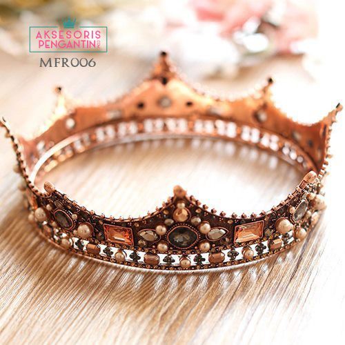 [STOK TERBATAS] HEADPIECE AKSESORIS PENGANTIN CROWN WEDDING FULL ROUND PREMIUM MFR006