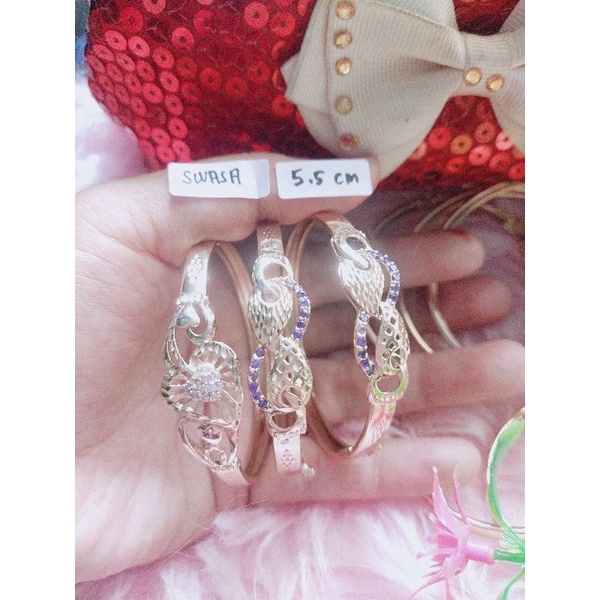 Gelang Swasa Bermata Cantik Diamond Permata zicron Awet Lapis Emas