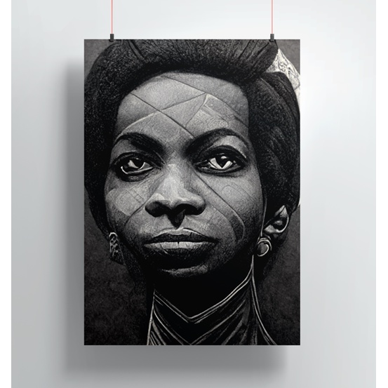 

African Hero Poster by NKFD hiasan dinding tembok wall art gantungan