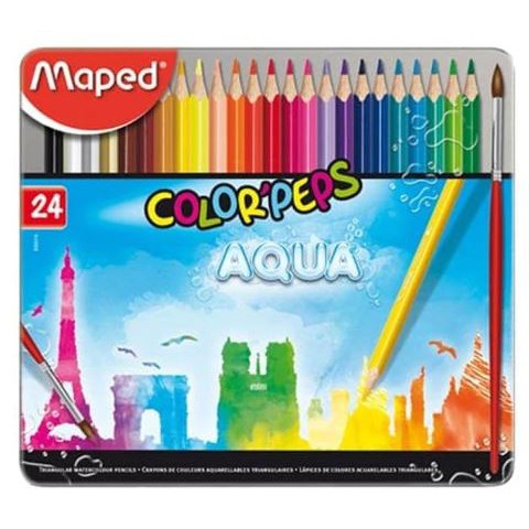 

Maped Water Color Pencils x24 - Metal Box
