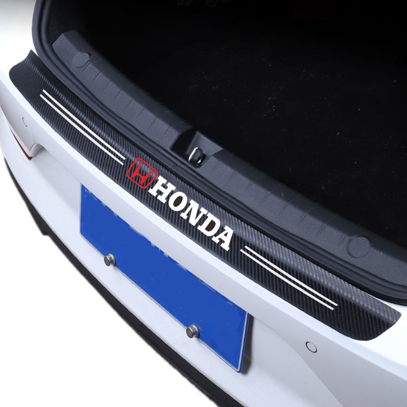 Stiker Pelindung Bumper Belakang Mobil Bahan Carbon fiber Untuk Honda Civic XR-V HR-V City Accord Odyssey Spirior CRV Jazz