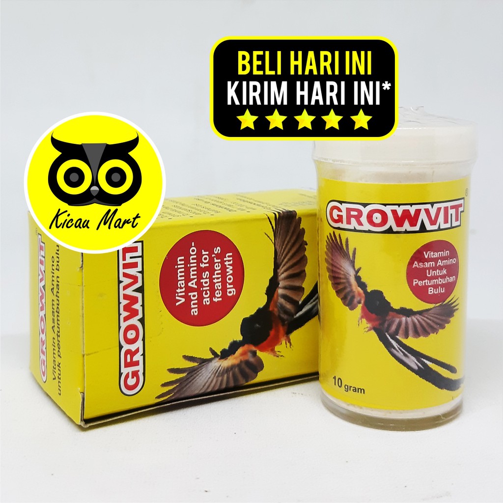 VITAMIN OBAT BURUNG PIYIK ANAKAN PAUD BALIBU GROWVIT GROW VIT EKA FARMA PENAMBAH GACOR  VTGWVEF