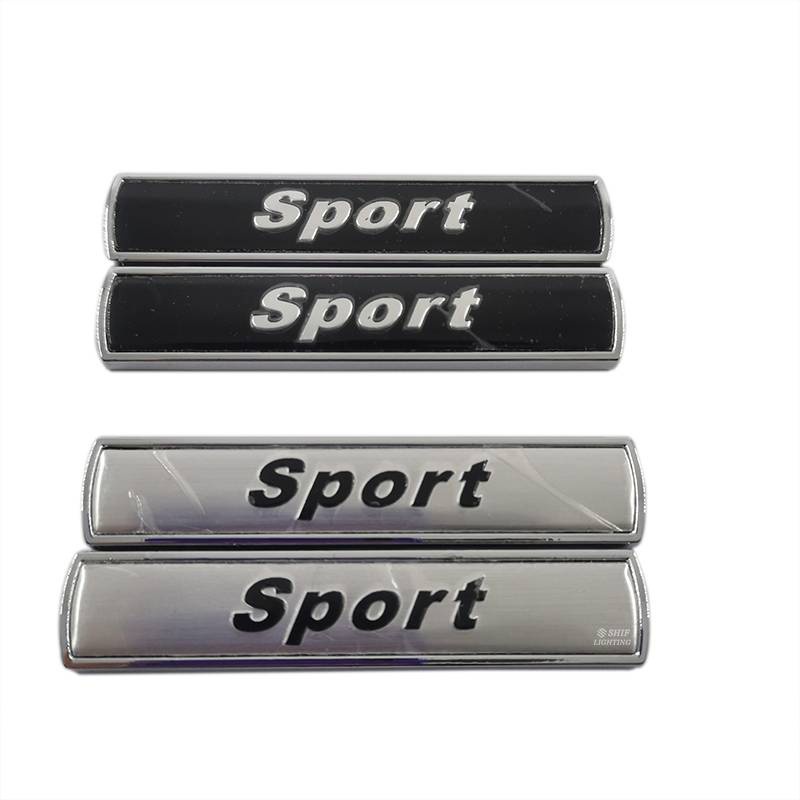 2 X Metal SPORT Logo Car Side Fender Decorative Emblem Sticker Decal Badge For BMW SPORT