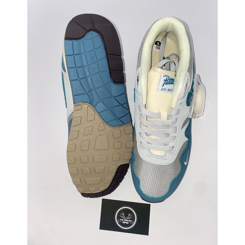 Nike Air Max Airmax 1 Patta Noise Aqua Noise BNIB 100% ORIGINAL MATERIAL GUARANTEE