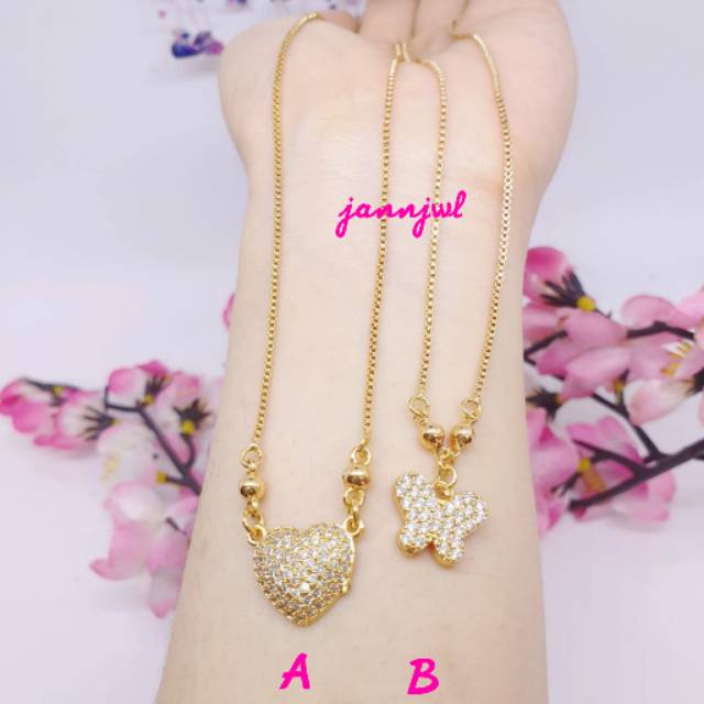 kalung love kupu-kupu xuping pjg 45cm