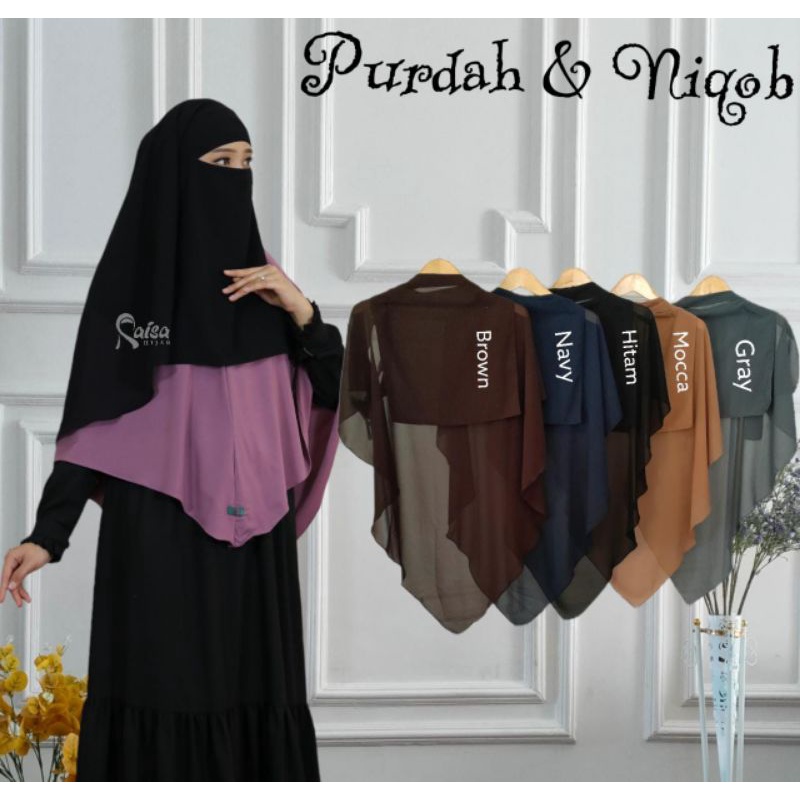 NIQOB PURDAH RAISA HIJAB CADAR TALI BANDANA NIQOB CERUTY BABYDOLL