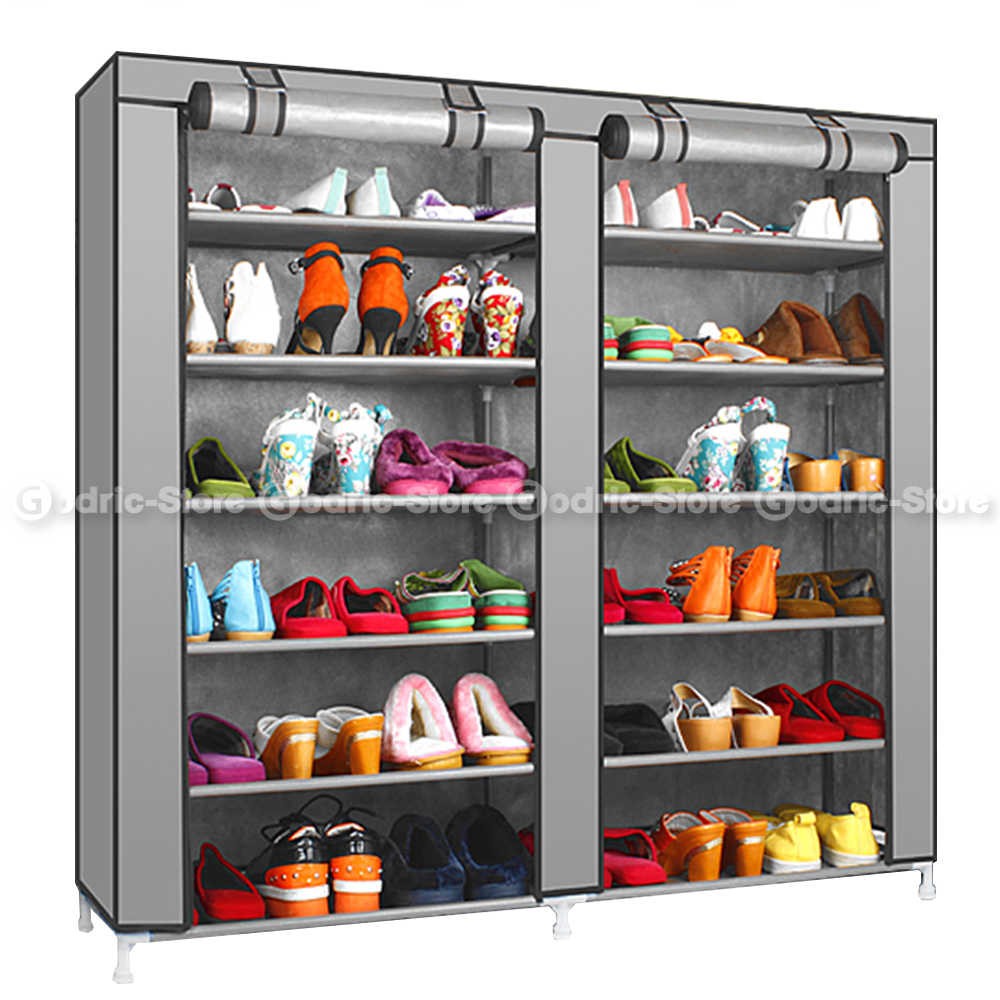 Rak Sepatu Double 7 Layer 6 Susun Lemari Sepatu Shoes Rack 118 X 30 X 110 Cm Shopee Indonesia