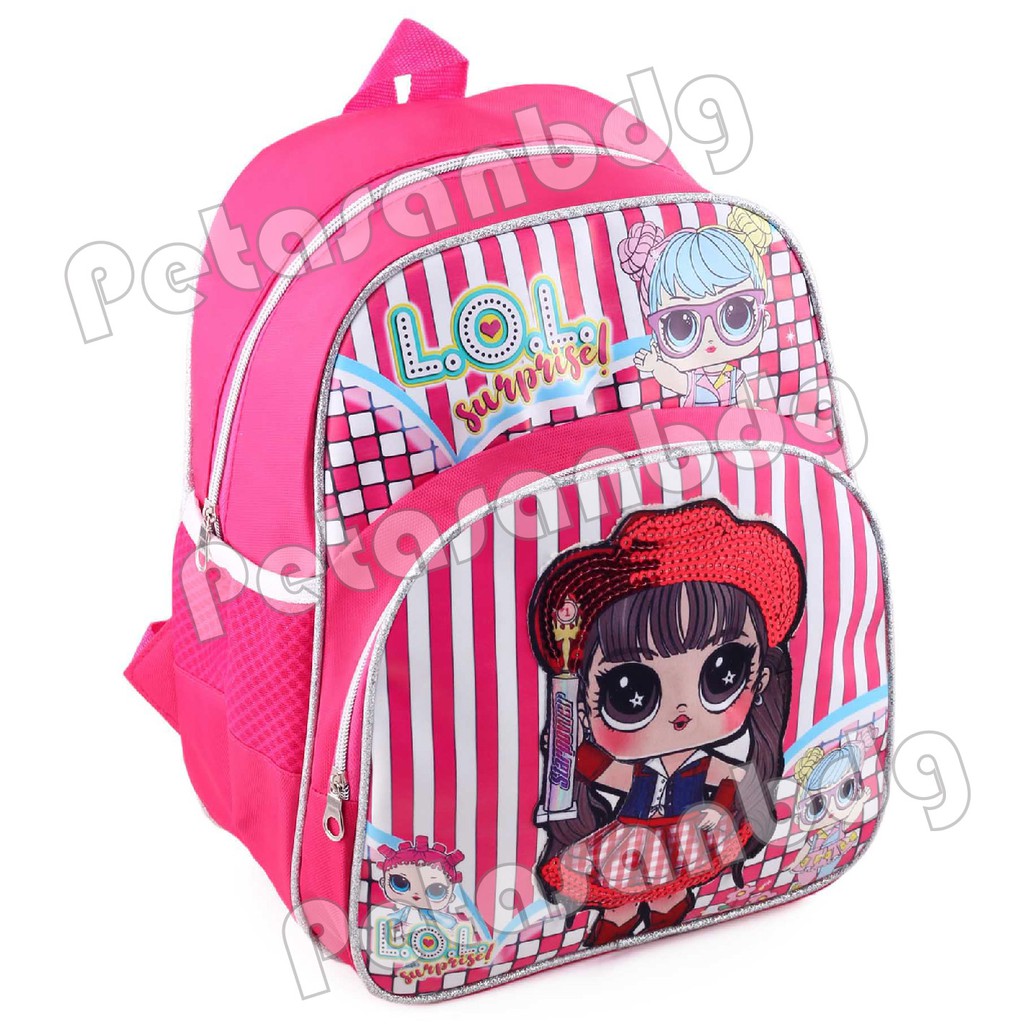 PTS - Ransel Sekolah Anak Perempuan LOL SURPRISE - FULL PATTERN - STARPOWER - RANSEL LED MUSIK + FREE LUNCHBOX