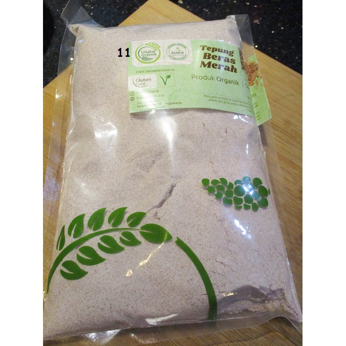 

TEPUNG BERAS MERAH ORGANIK 500 gram - MPASI - TEPUNG FREE GLUTEN - TEPUNG LINGKAR ORGANIK