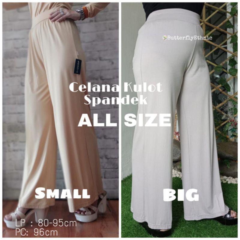 Celana Kulot Kaos Wanita Polos Panjang / Kulot Standar Bahan spandek Katun Premium