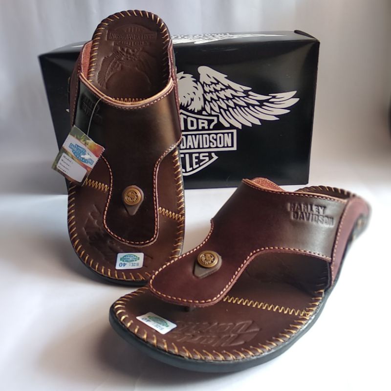 Sandal  Kulit Asli Pria Sandal Jepit Kulit Asli Sandal Pria Terbaru Kulit Asli