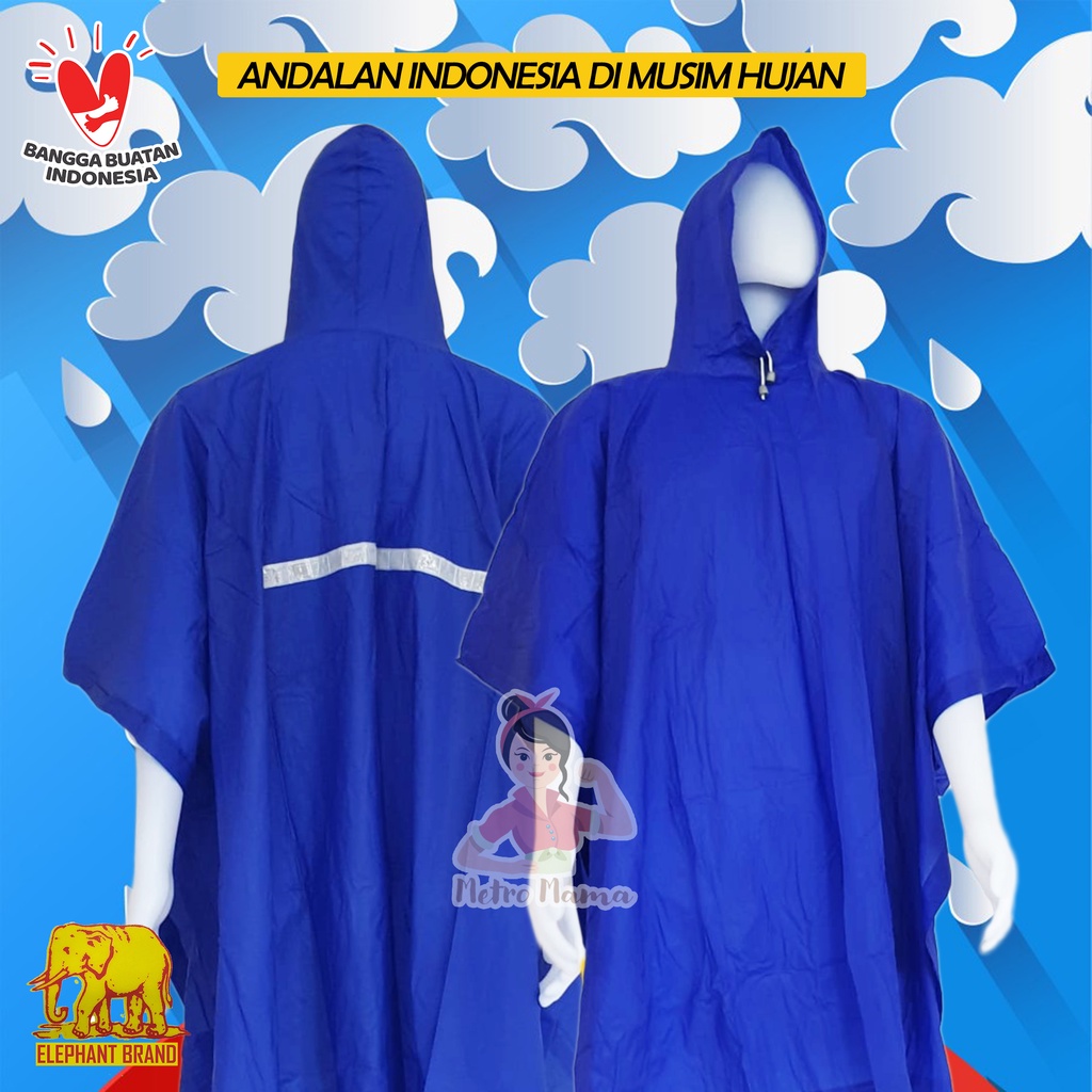 Jas Hujan Gajah Ponco Medium Lengan R dan Modern ELEPHANT BRAND Raincoat Mantel ORIGINAL