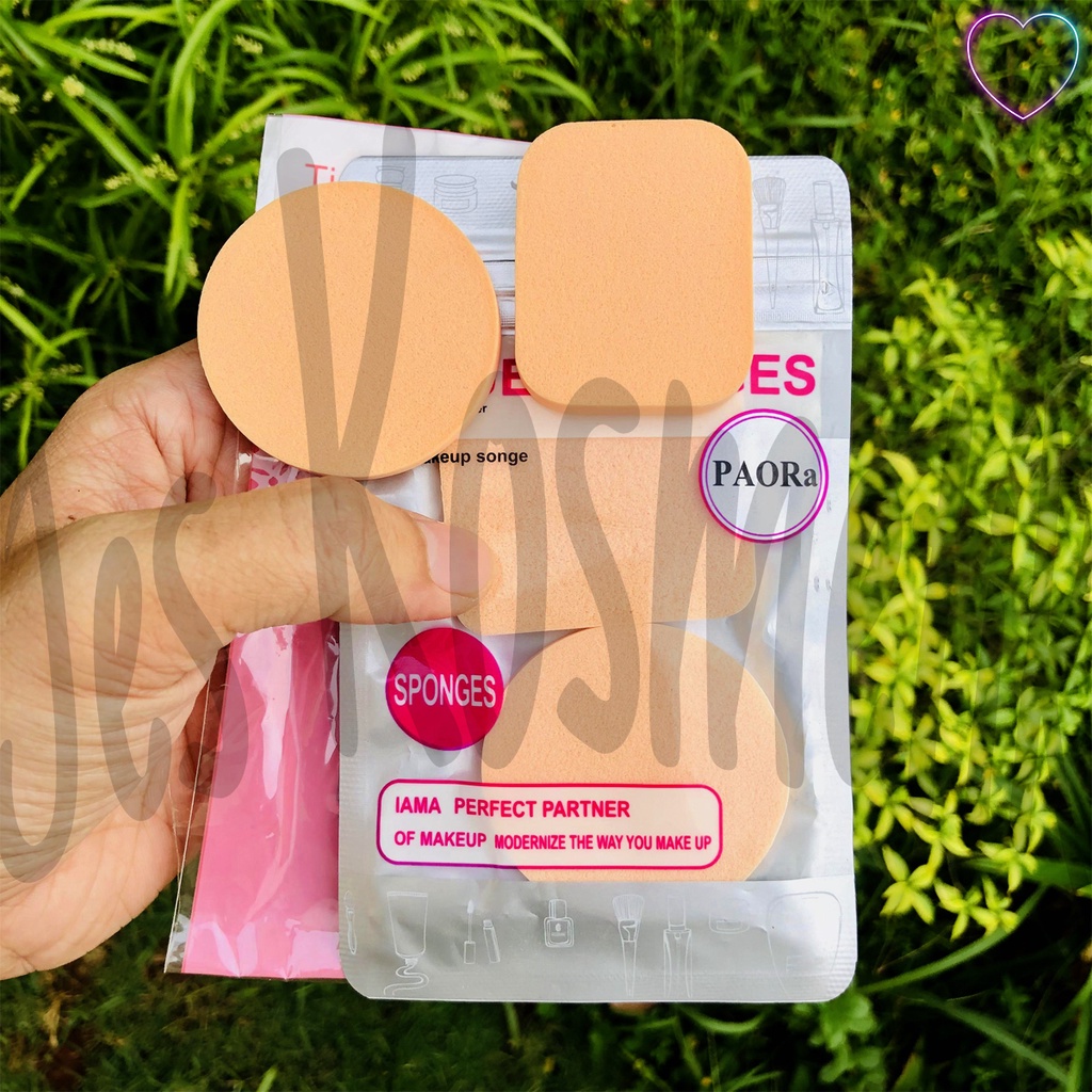 Spons Bedak Basah Dan Bedak Kering 1 Pak Isi 2 Pcs / Grosir Kosmetik