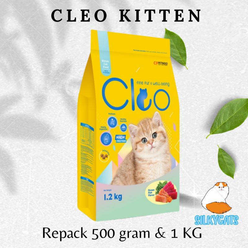 CLEO KITTEN REPACK 500 GRAM &amp; 1 KG. Makanan kucing kitten kering cleo