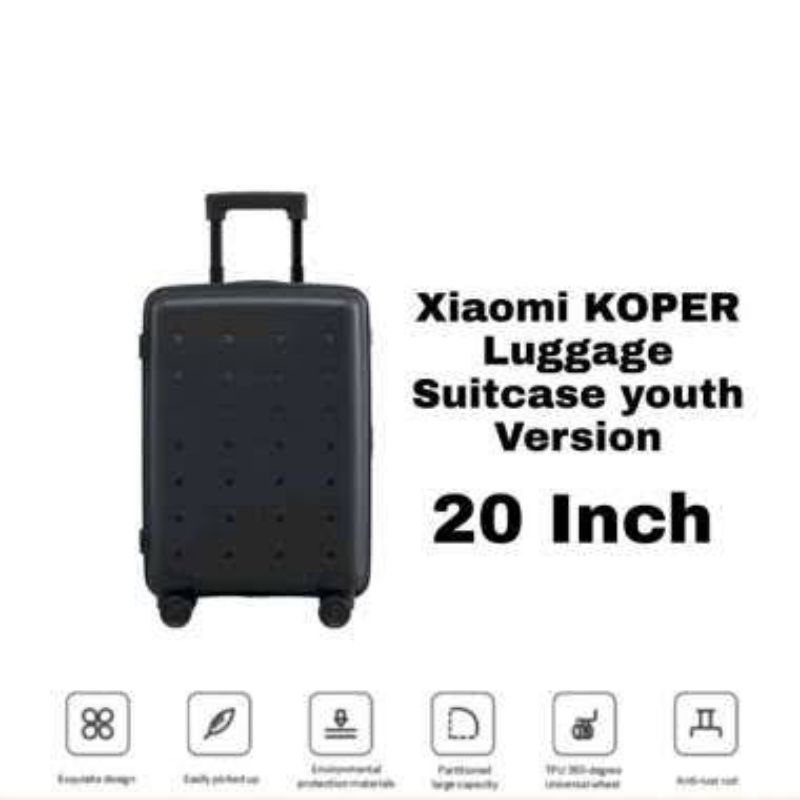 XIAOMI KOPER 20 Inch Luggage Business Youth Versi Cabin Size