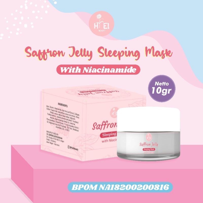 HIEL BEAUTY SAFRON JELLY SLEEPING MASK/CLAY MASK CENTELLA/MUGWORT CLAY/SAFRON CLAY