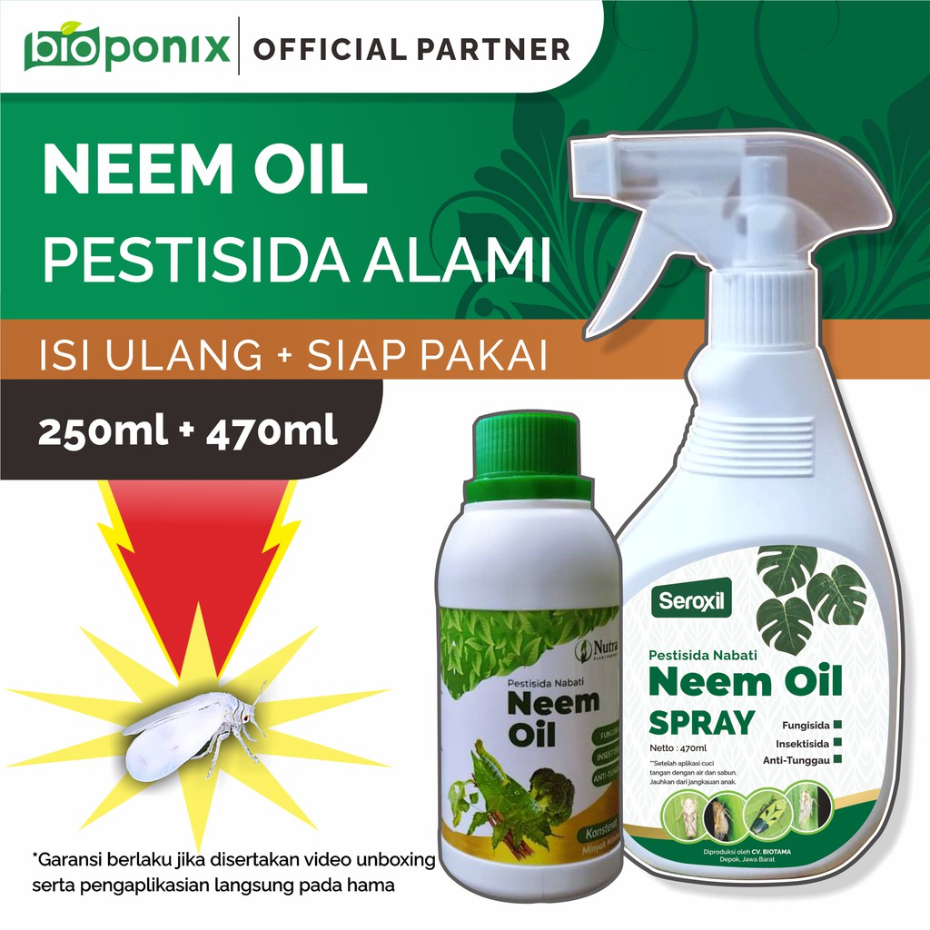 Insektisida-Pestisida Organik / Mimba / Neem Oil 250ml + Spray 470ml