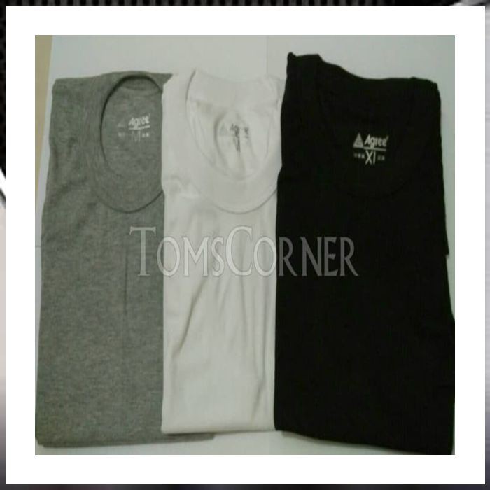 BS Kaos dalam | TankTop Agree | Jakarta | Oblong tanpa lengan | Fitness - Hitam AGREE M
