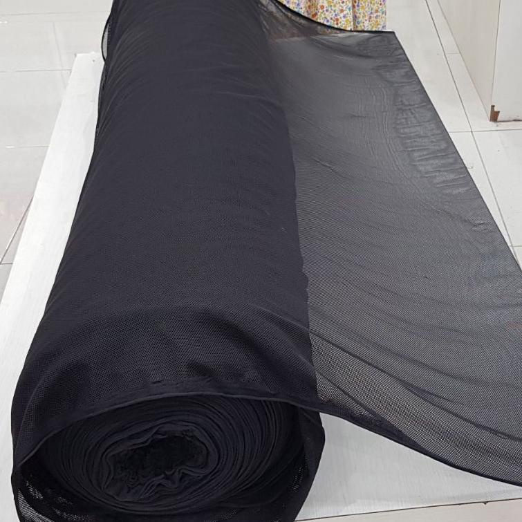 C-&-X Kain Penutup Salon Speaker Hitam Kain Jala Lemes Hitam (Harga per 0,5m) Paling Popular
