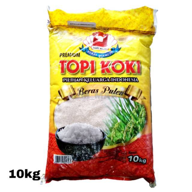 

Beras Topi Koki 10 kilogram (5kg repack)