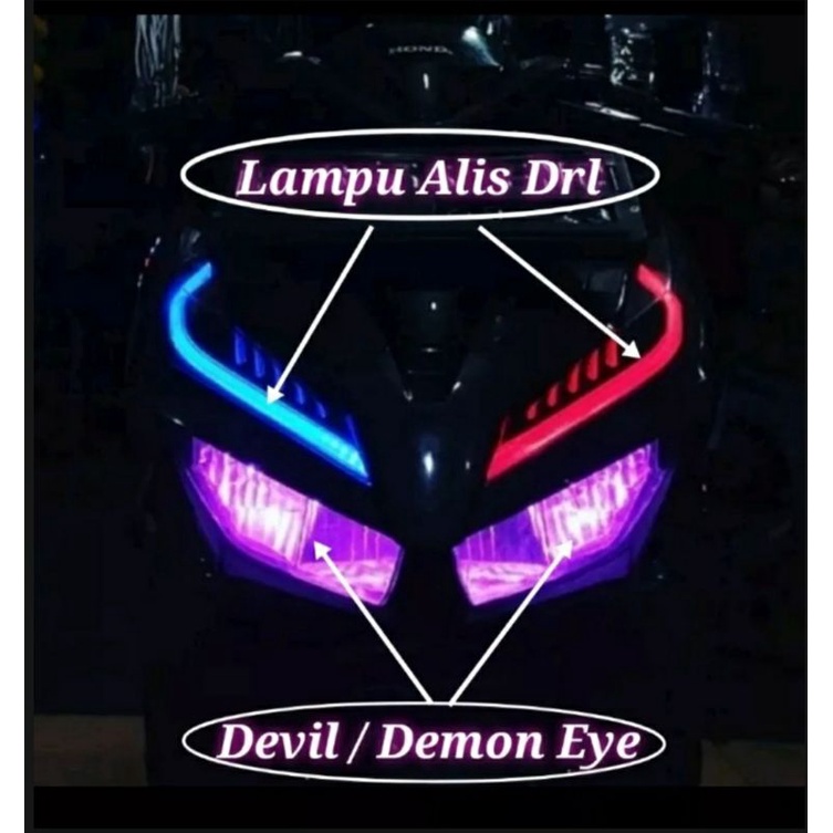Jual [ PAKETAN ] LAMPU LED ALIS DAN DEVIL EYES VARIO 125/150 NEW ATAU