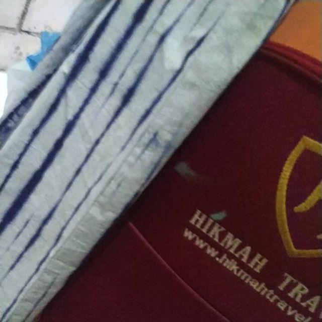 Tunik Asimetris Shibori Batik Handmade Segitiga Warna Batik Midi Seragam Kantor Muslim Pesta Modern