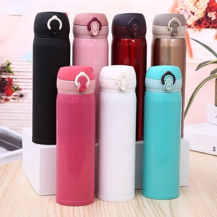 Termos Tumbler Stainless Tahan Panas Thermos Tumbler Polos Niagara 500ml Tahan Panas Dingin Botol Minum Viral