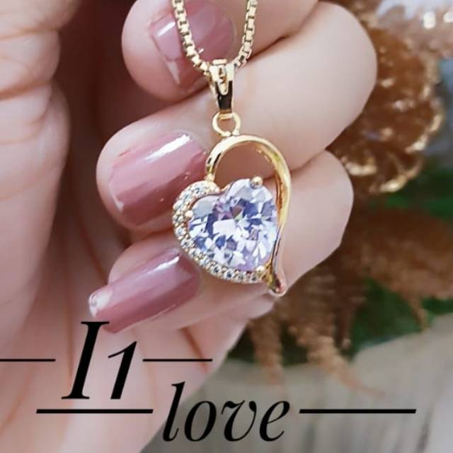 Kalung love permata