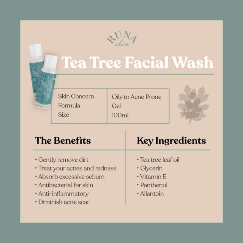 Runaskin Acne Prone Heroes (bundling Tea tree facewash+tamanu moist 10gr)