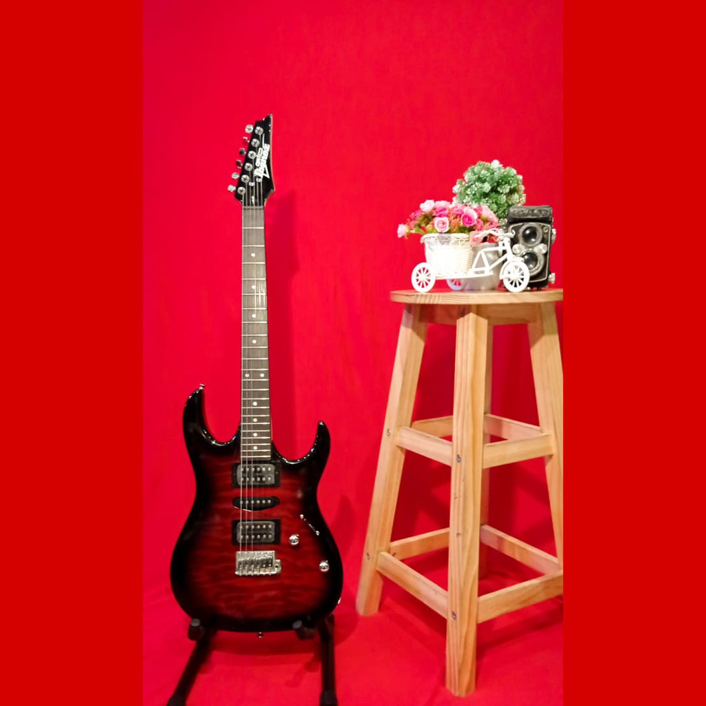 Gitar Ibanez GRX70QA RG GIO Series (Transparent Red Burst) Original