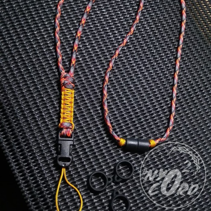 

Star Landyard Paracord Idcard Podsmod Red Motif Gilaa!!!