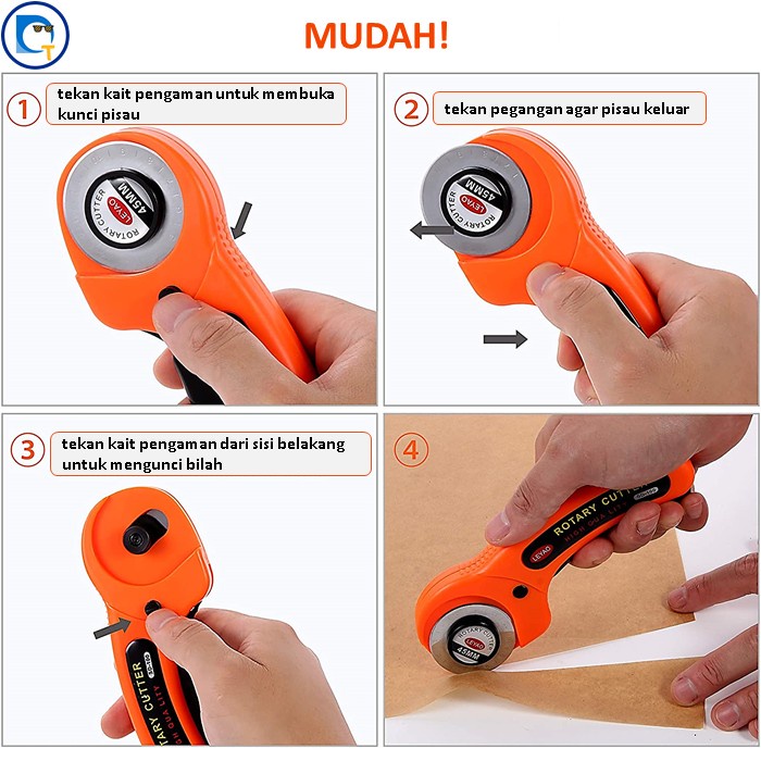 Rotary Cutter Blade 45mm Alat Pemotong Kain Kertas Craft