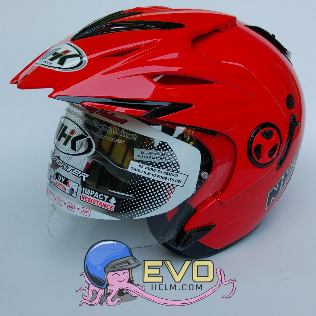 NHK AVIATOR_SOLID FIRE RED (DOUBEL VISOR)