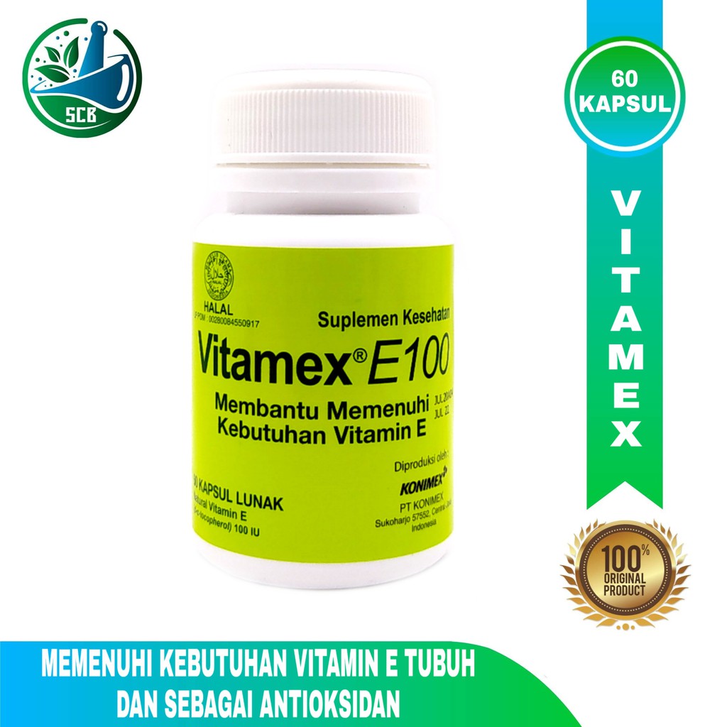 Vitamex E100 60 Kapsul - Membantu memenuhi vitamin E