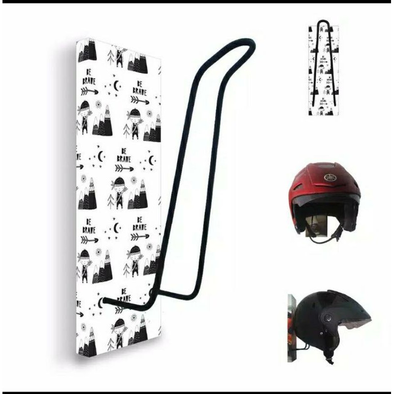 Rak Helm/ Tempat Helm/Rak Helm Kayu/Rak Helm Motor Scandinavian
