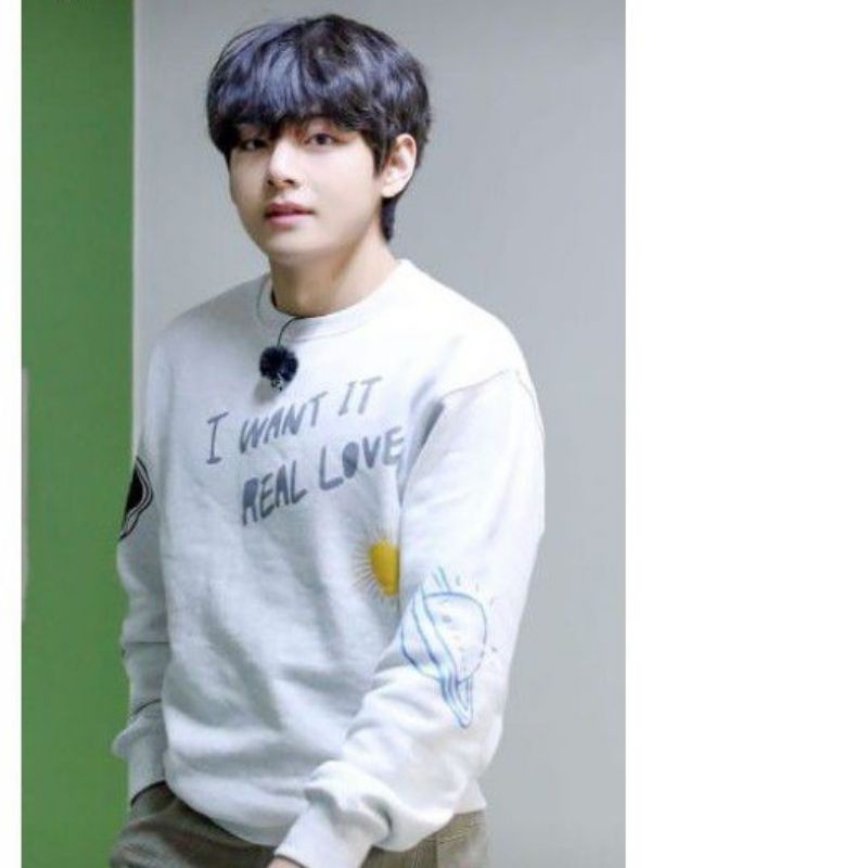 Sweater Basic BTS V Taehyung Run BTS I want IT REAL Love