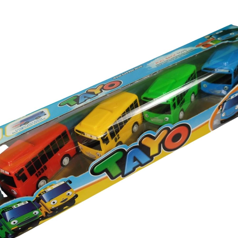 Tayo Mini Set isi 4pcs Mobil Bus Mobil-mobilan Mainan Anak Toys