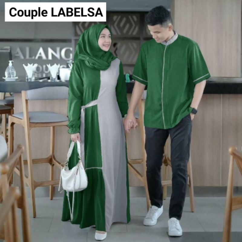 baju gamis couple suami istri amena baju pesta cople berkualitas gamis couple terbaru