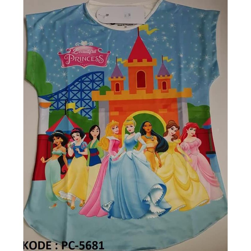 Kaos Anak Perempuan merk Coco Ice Disney Princess size 10 12 14