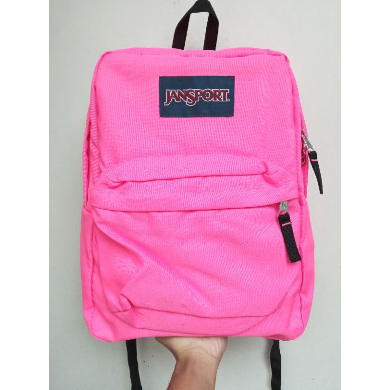 Jansport Superbreak Fluorescent Pink 25L Tas Jansport Original Backpack Jansport Original