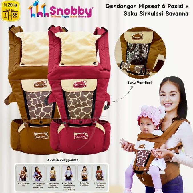 SNOBBY Gendong hipseat bayi BY-552 Gendongan carrier duduk depan