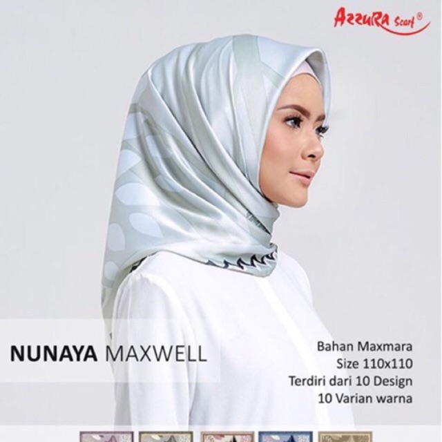 Hijab segiempat/ jilbab segiempat / Nunaya / maxwell / jilbab Azzura / Azzura scarf / jilbab maxmara