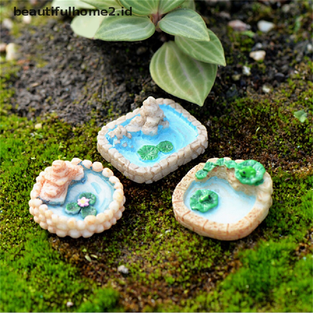 (Beautifulhome2) Buku Literatur Bahasa Mandarin1pc Miniatur Kolam Teratai Bahan Resin Untuk Dekorasi Taman